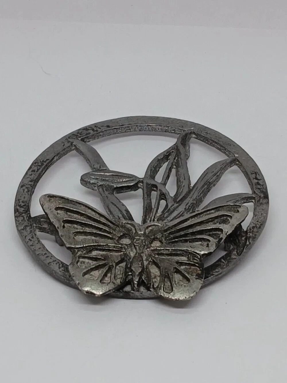 Vintage Metzke Pewter 1975 Trinket Potpurri Candle Jar Lid 2.5